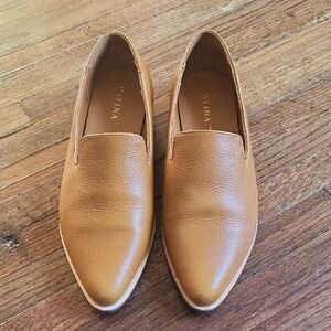 Women's Tan Leather Loafers, Patina By Portland Leather